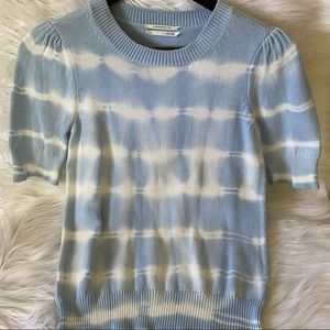 Anthropologie short sleeve tie dye summer sweater